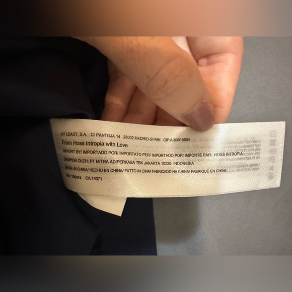 Hoss Intropia Navy Shift Dress with Pleated Bottom in US Size 4 - Picture 5 of 7